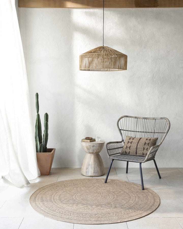 Square and Round Gitel Tribal Design Beige Area Rug - The Rug Decor