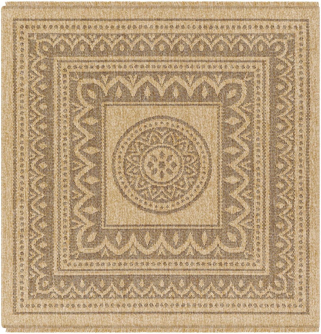 Square and Round Gitel Tribal Design Beige Area Rug - The Rug Decor
