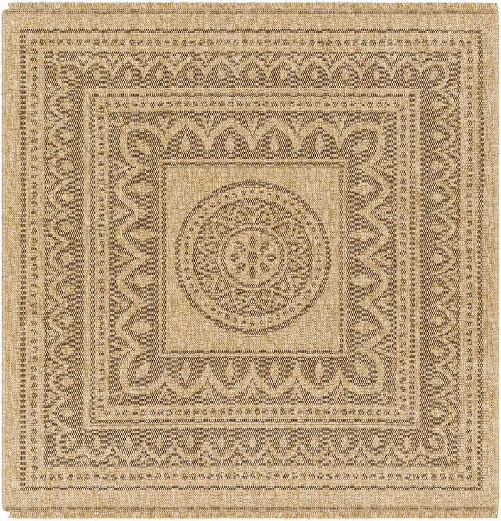 Square and Round Gitel Tribal Design Beige Area Rug - The Rug Decor