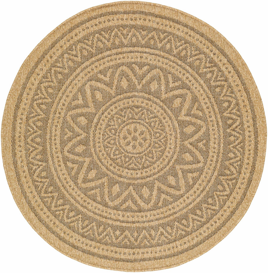 Square and Round Gitel Tribal Design Beige Area Rug - The Rug Decor
