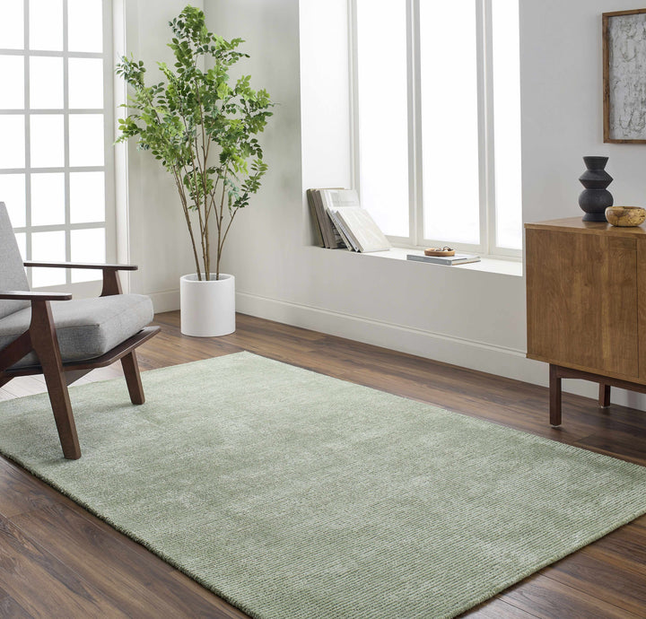 Helio Olive Contemporary Style Hand Tufted Rug