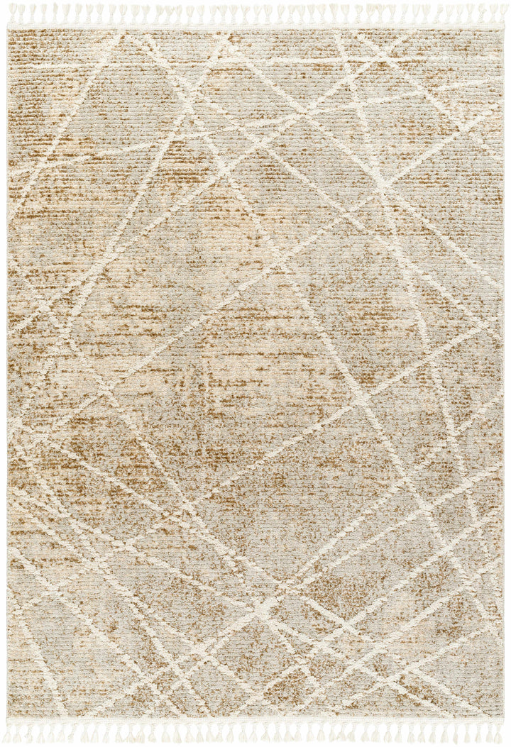 Hosea Contemporary Abstract Beige And Brown Area Rug