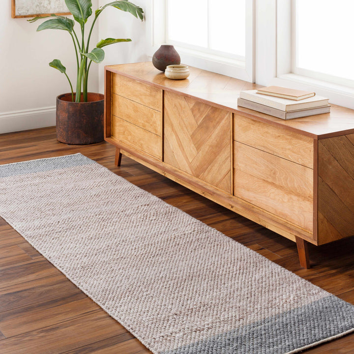 Edwin Modern Style Beige And Gray Hand Woven Area Rug