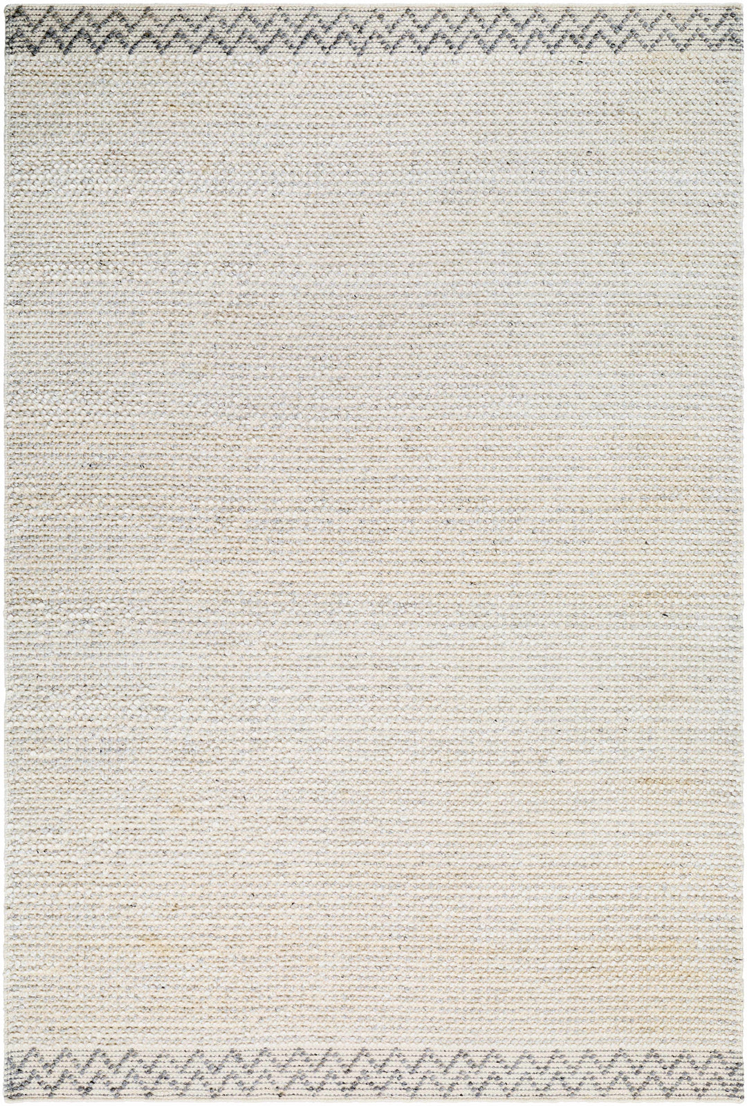 Fadia Modern Geometrical Ivory And Gray Hand Woven Area Rug