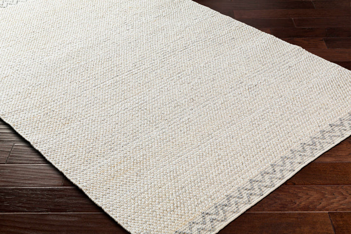 Fadia Modern Geometrical Ivory And Gray Hand Woven Area Rug