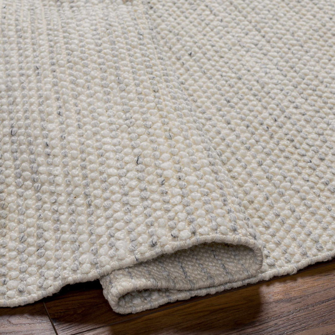 Fadia Modern Geometrical Ivory And Gray Hand Woven Area Rug
