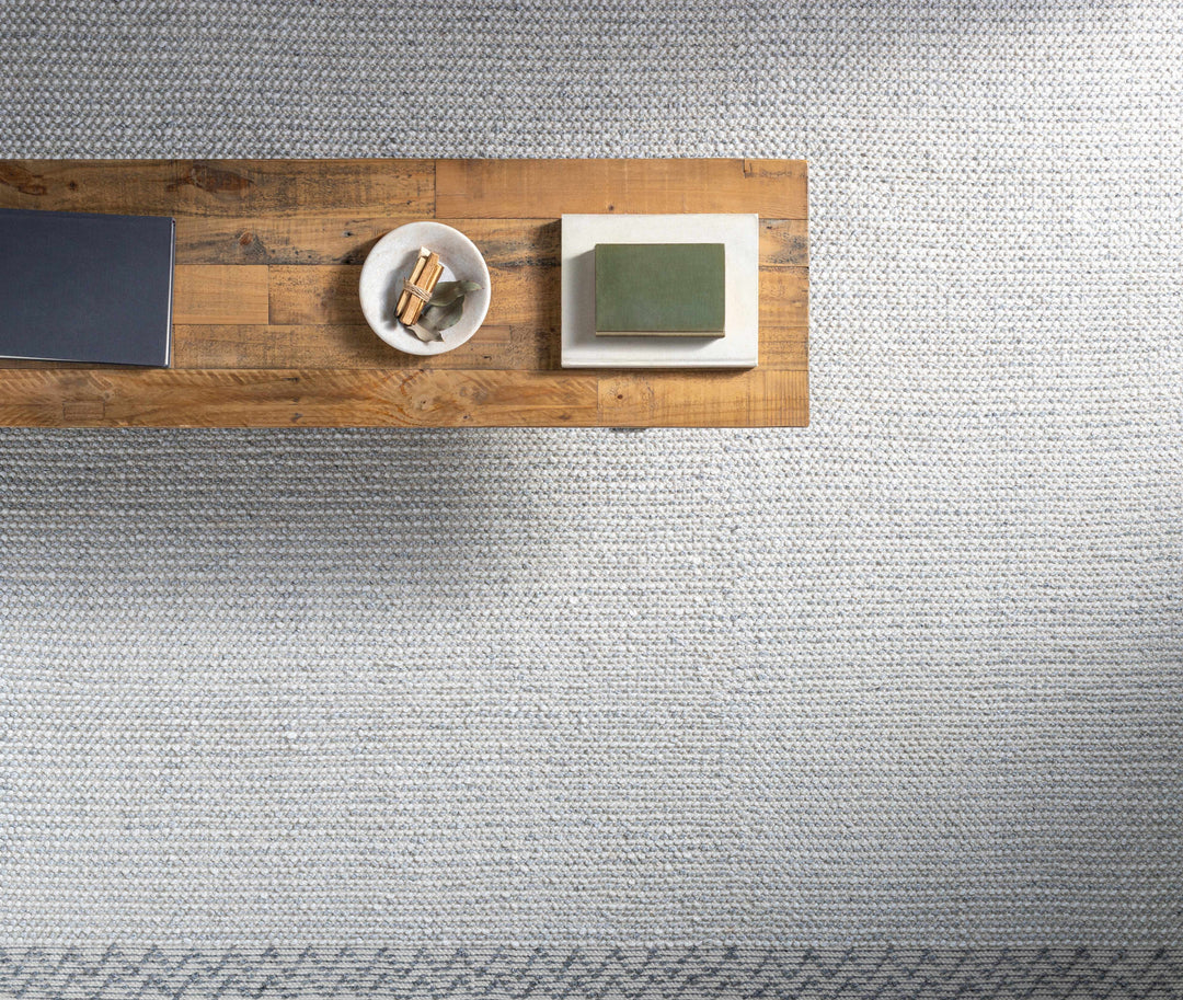 Fadia Modern Geometrical Ivory And Gray Hand Woven Area Rug
