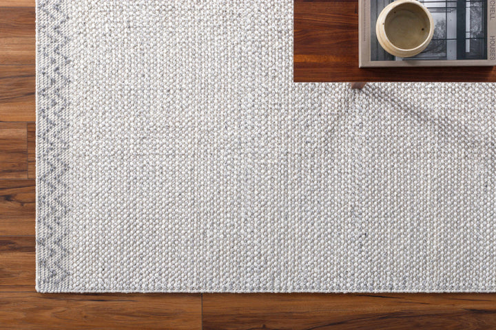 Fadia Modern Geometrical Ivory And Gray Hand Woven Area Rug