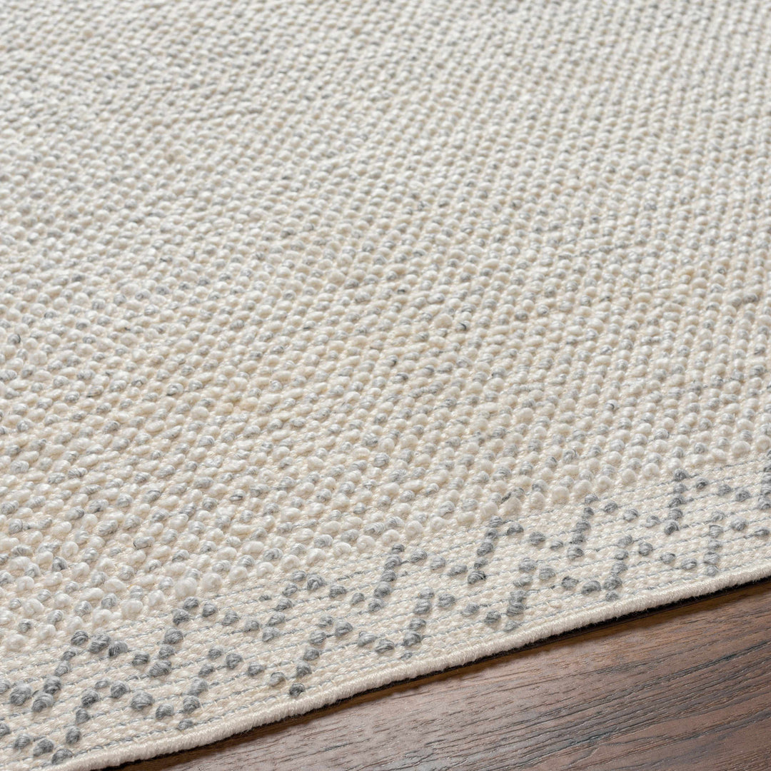 Fadia Modern Geometrical Ivory And Gray Hand Woven Area Rug
