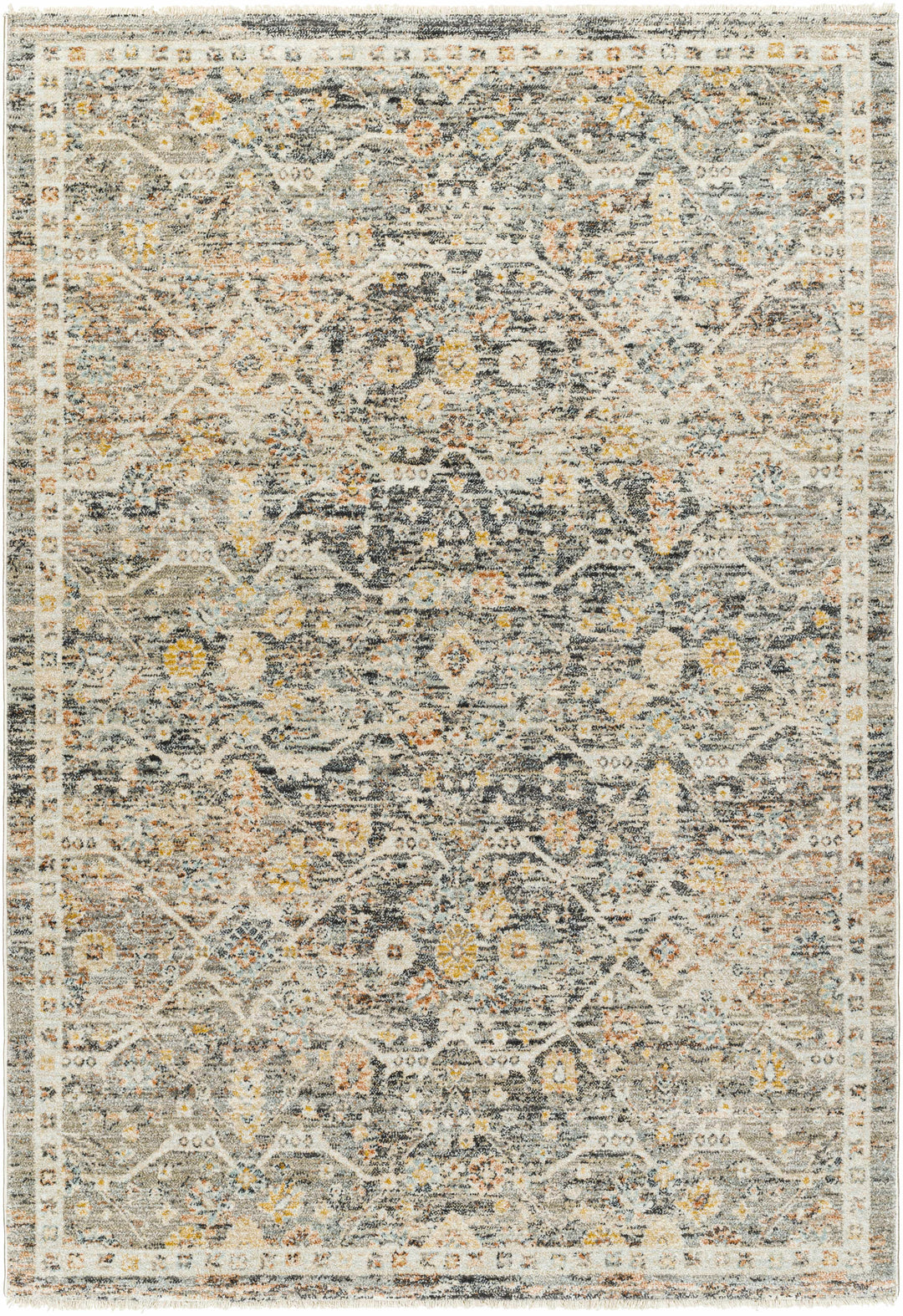 Issay Traditional Style Beige And Gray Rug
