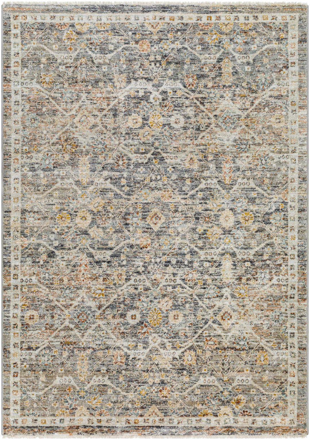Issay Traditional Style Beige And Gray Rug