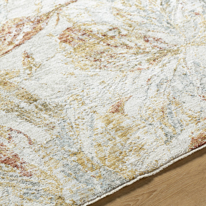 Maili Modern Floral Design Brown And Ivory Area Rug