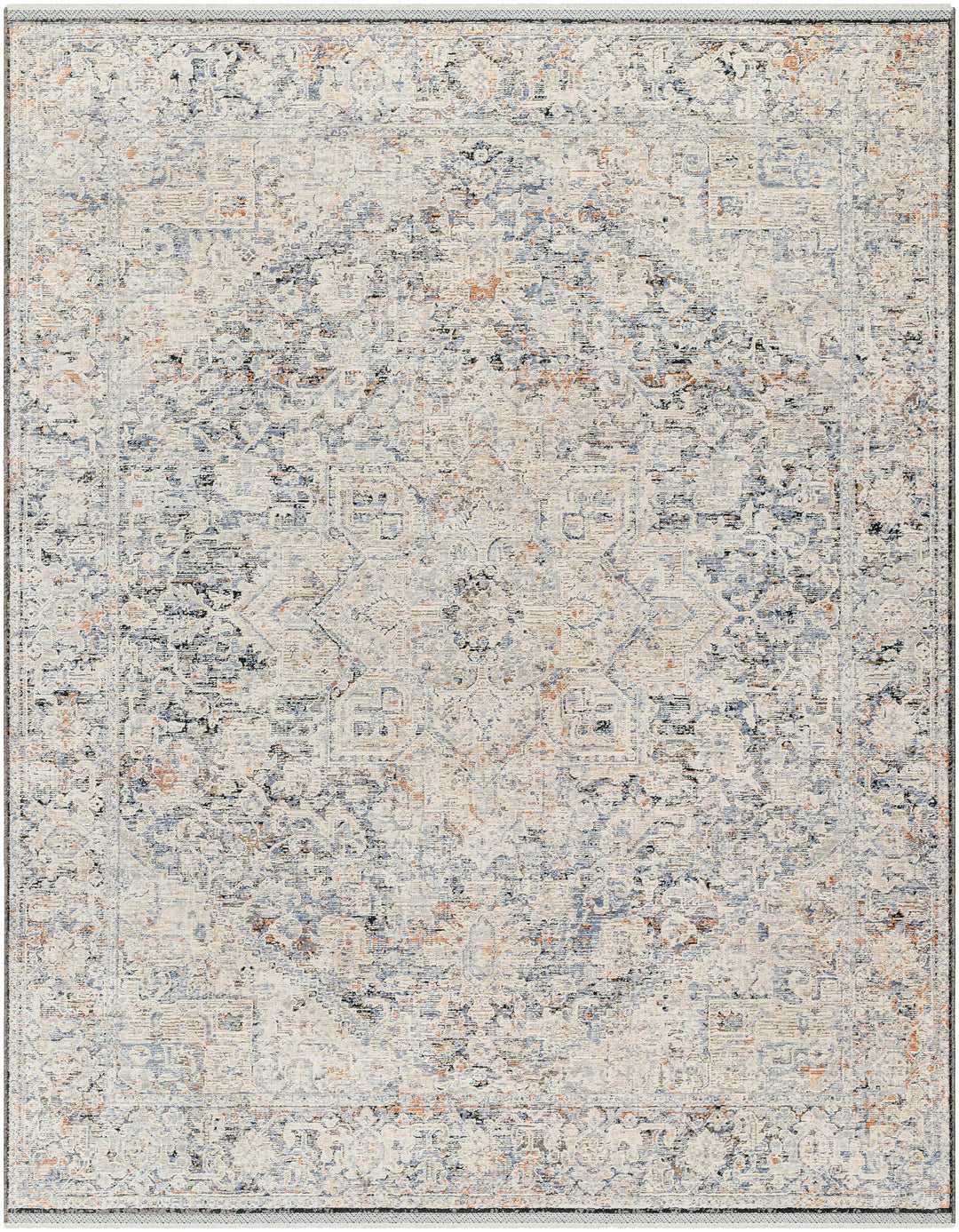 Charo Traditional Medallion Design Beige And Gray Rug