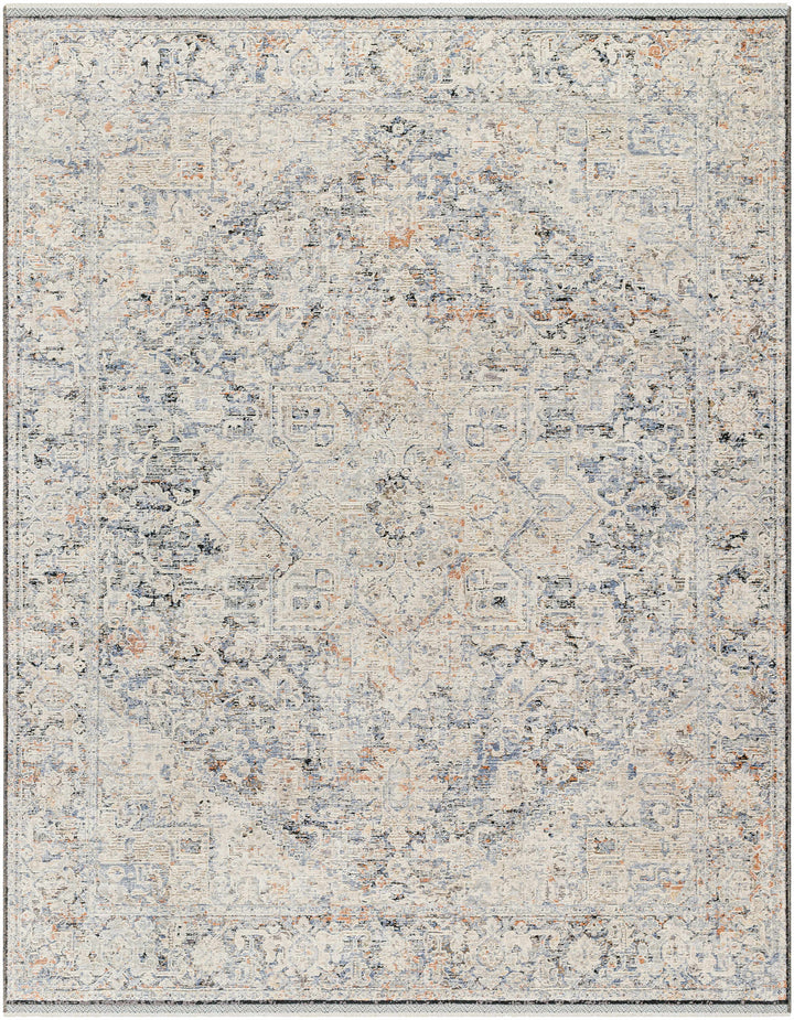 Charo Traditional Medallion Design Beige And Gray Rug