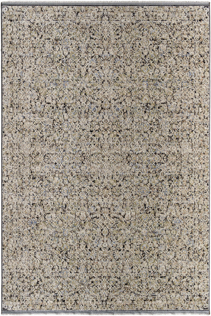 Haran Traditional Style Ivory And Blue Area Rug