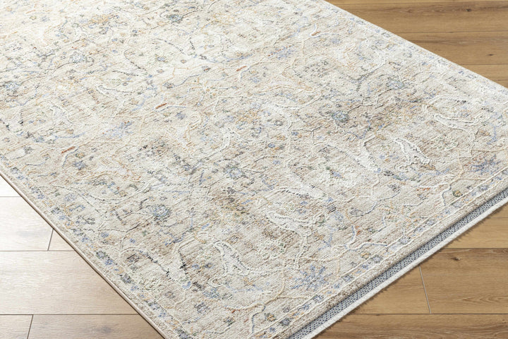 Margo Traditional Style Beige And Blue Area Rug