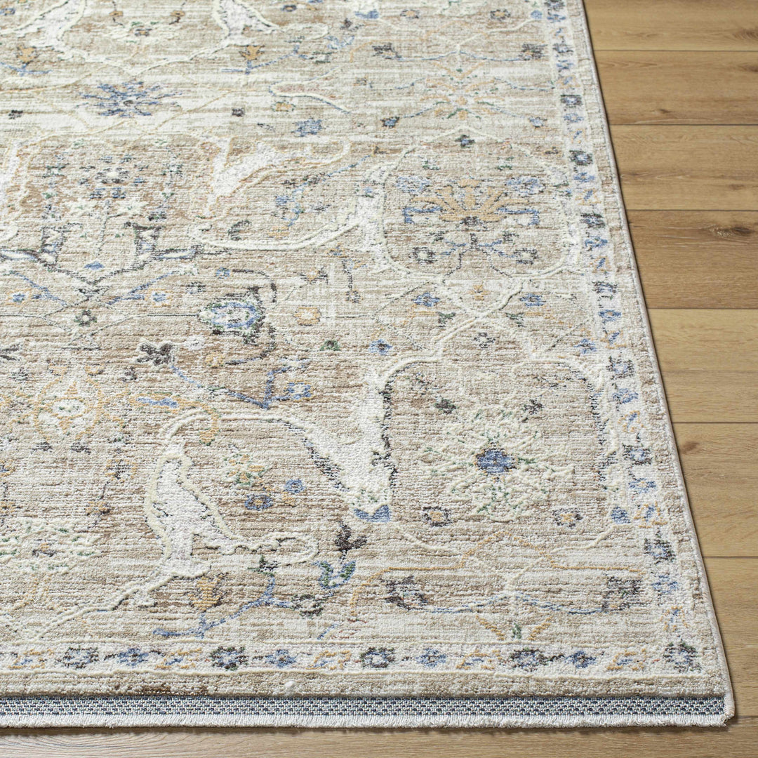Margo Traditional Style Beige And Blue Area Rug