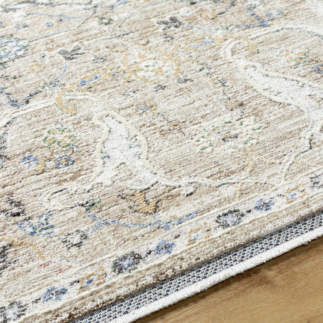 Margo Traditional Style Beige And Blue Area Rug