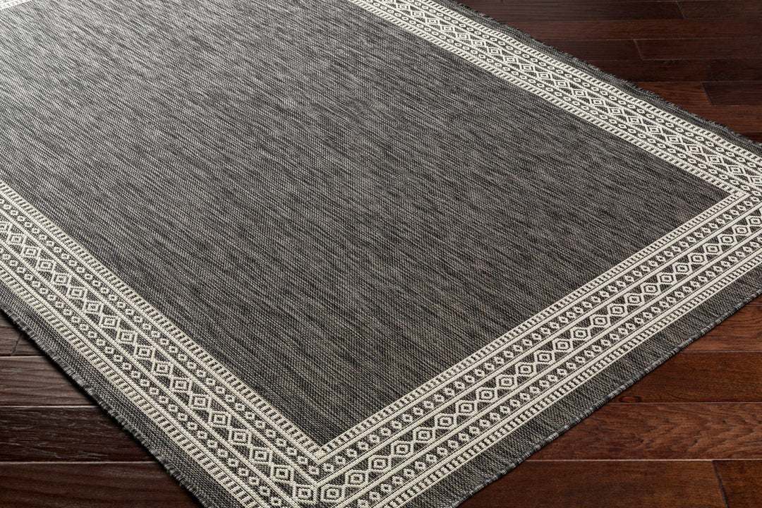 Aleli Modern Style Charcoal And Ivory Rug