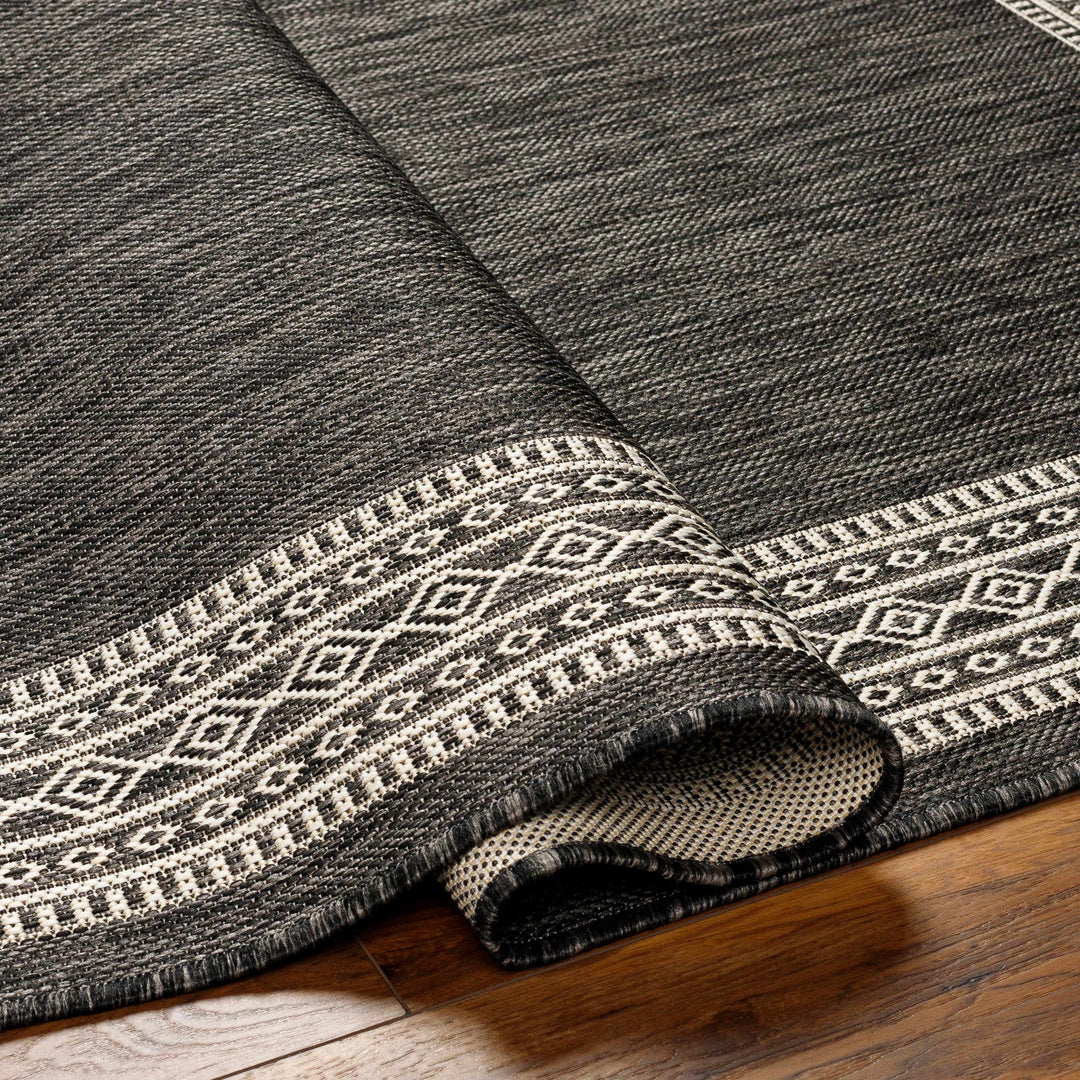 Aleli Modern Style Charcoal And Ivory Rug