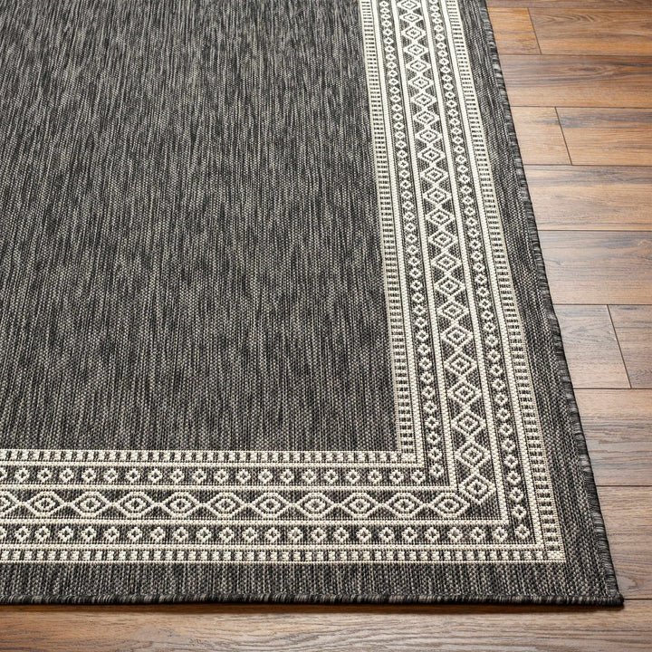 Aleli Modern Style Charcoal And Ivory Rug