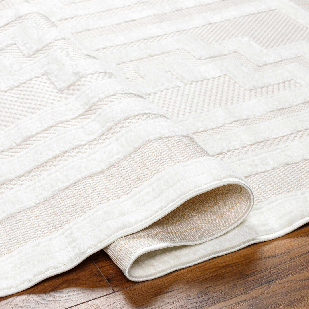 Yves Modern Geometric Design Cream Outdoor Rug