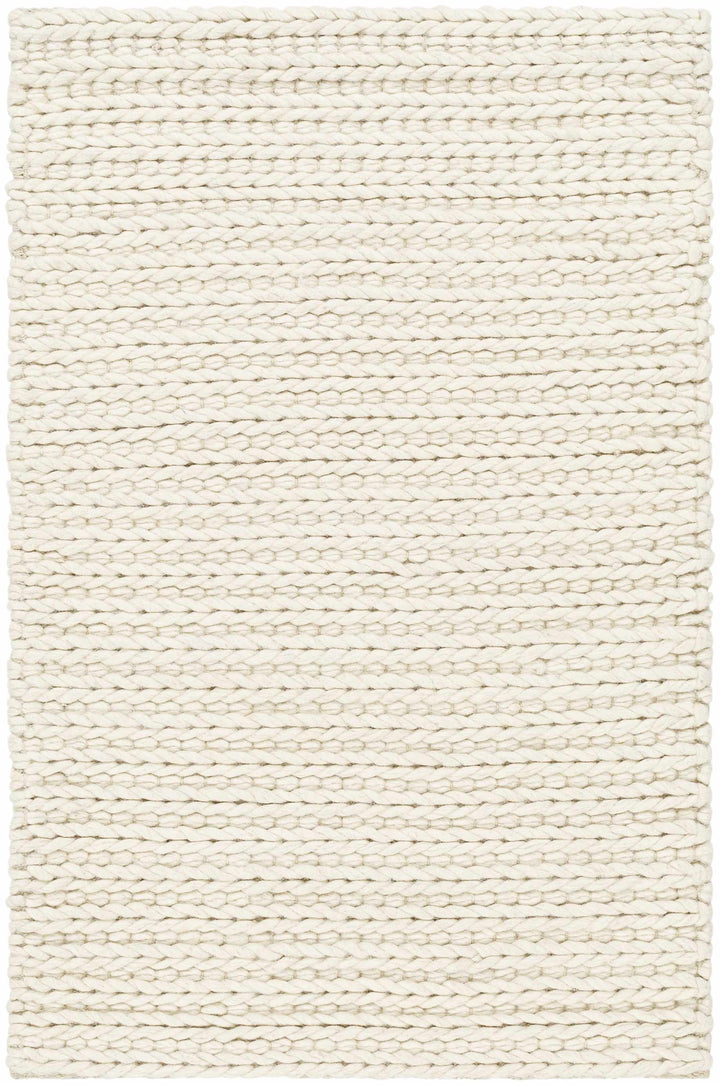 Lenci Modern Style Ivory Hand Woven Wool Area Rug
