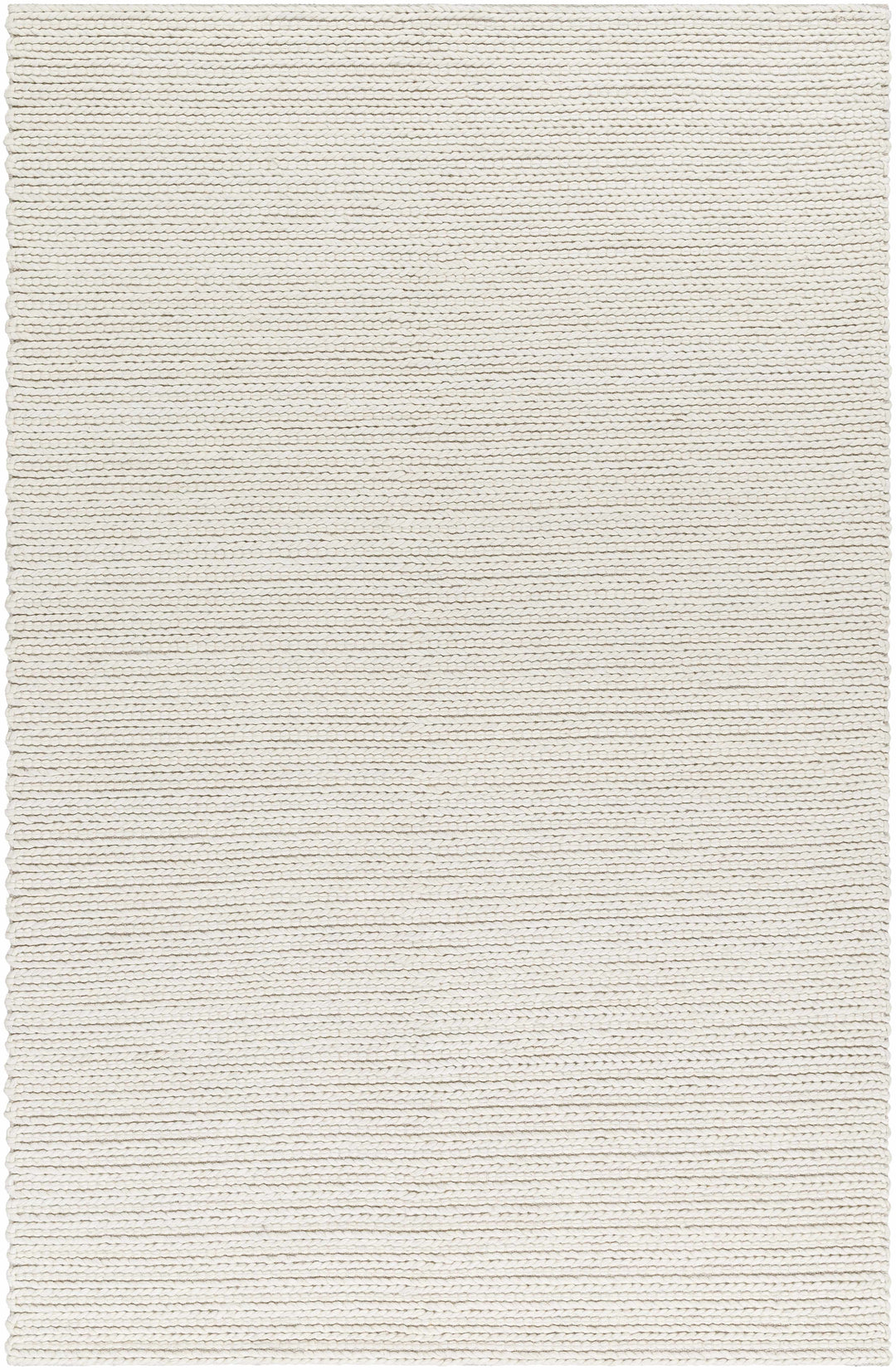 Lenci Modern Style Ivory Hand Woven Wool Area Rug