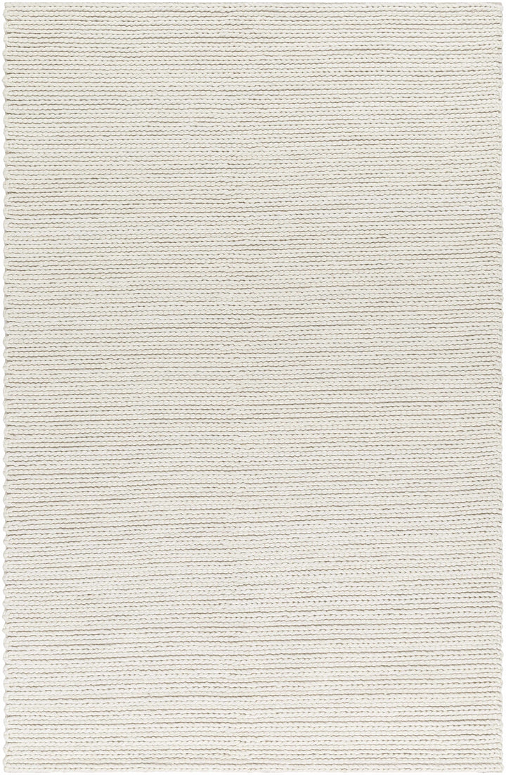 Lenci Modern Style Ivory Hand Woven Wool Area Rug