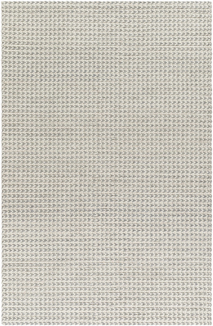 Lenci Modern Style Beige And Gray Hand Woven Wool Area Rug