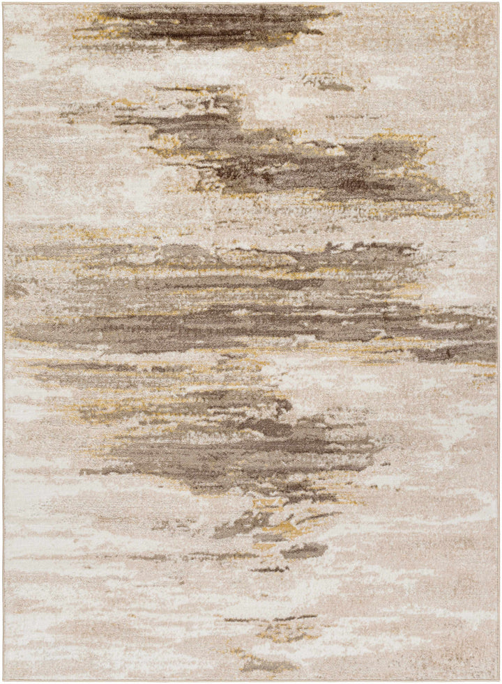 Derex Modern Abstract Design Beige And Brown Area Rug