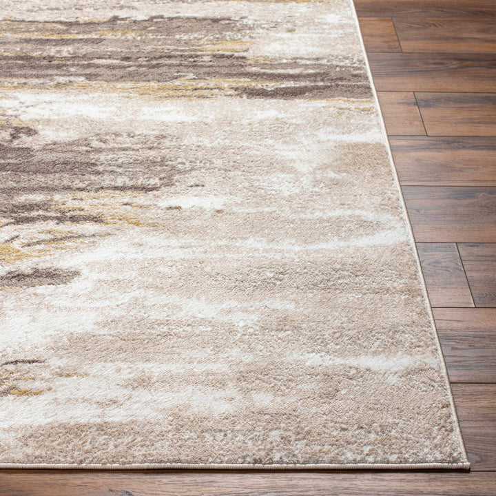 Derex Modern Abstract Design Beige And Brown Area Rug