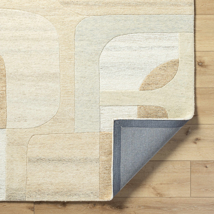 Sansa Contemporary Abstract Beige Hand Tufted Wool Rug