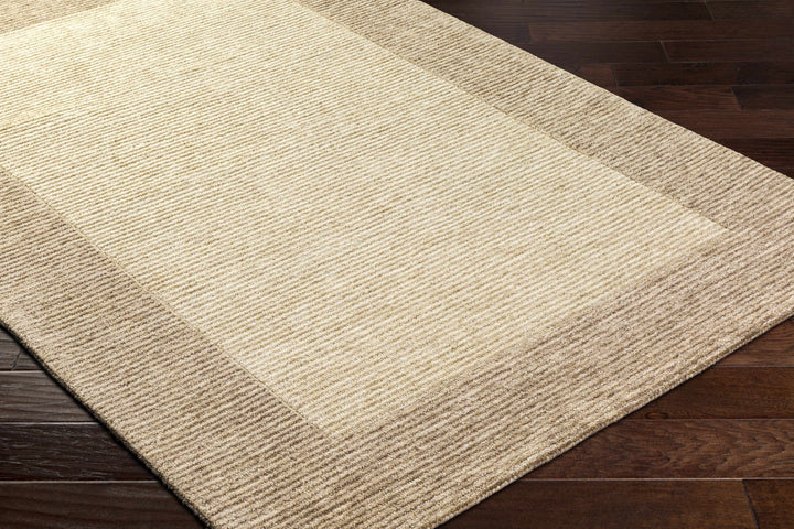 Amadi Modern Solid Design Beige Hand Tufted Wool Area Rug