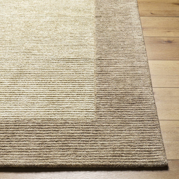 Amadi Modern Solid Design Beige Hand Tufted Wool Area Rug
