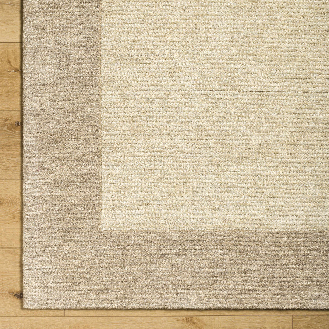 Amadi Modern Solid Design Beige Hand Tufted Wool Area Rug