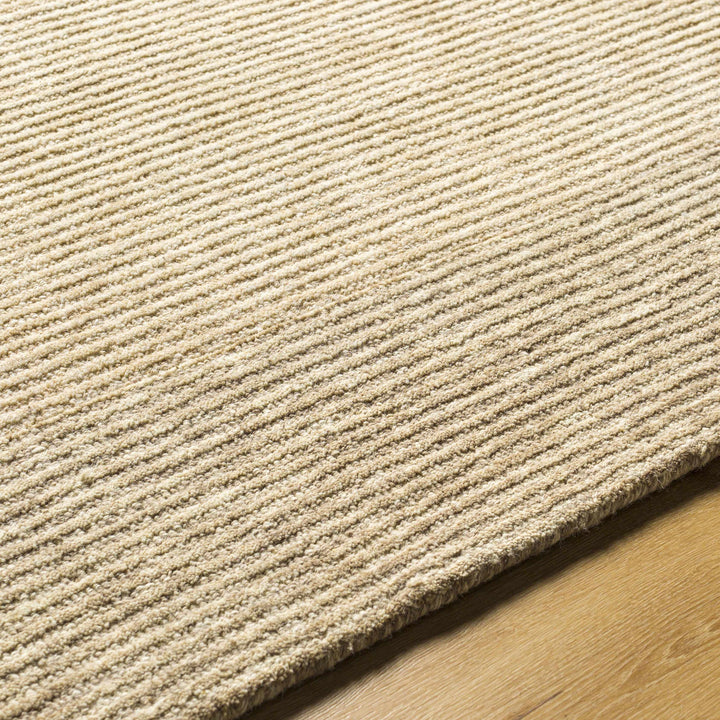 Amadi Modern Solid Design Beige Hand Tufted Wool Area Rug