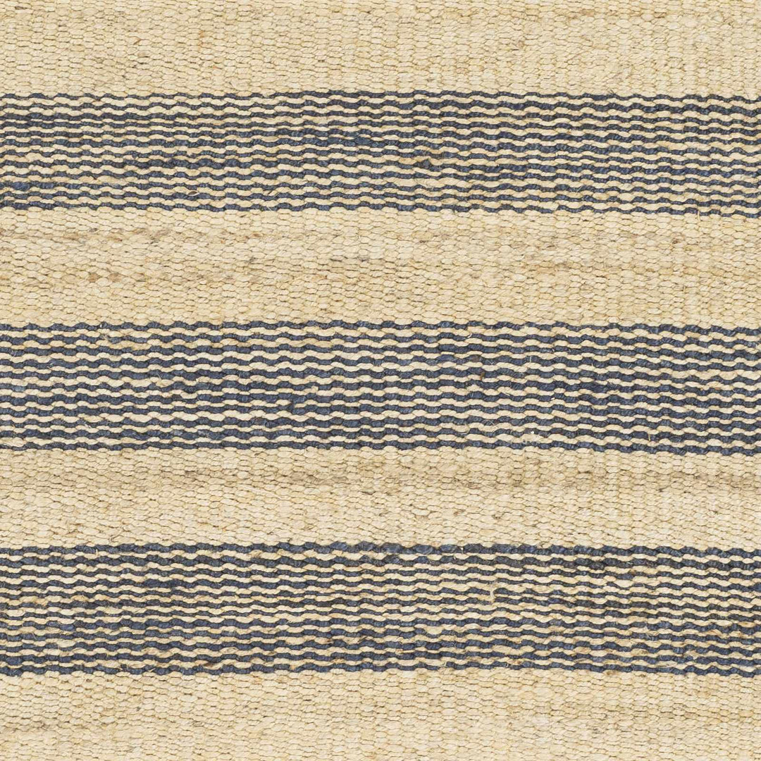 Stapleford Modern Stripes Tan And Black Jute Carpet - The Rug Decor