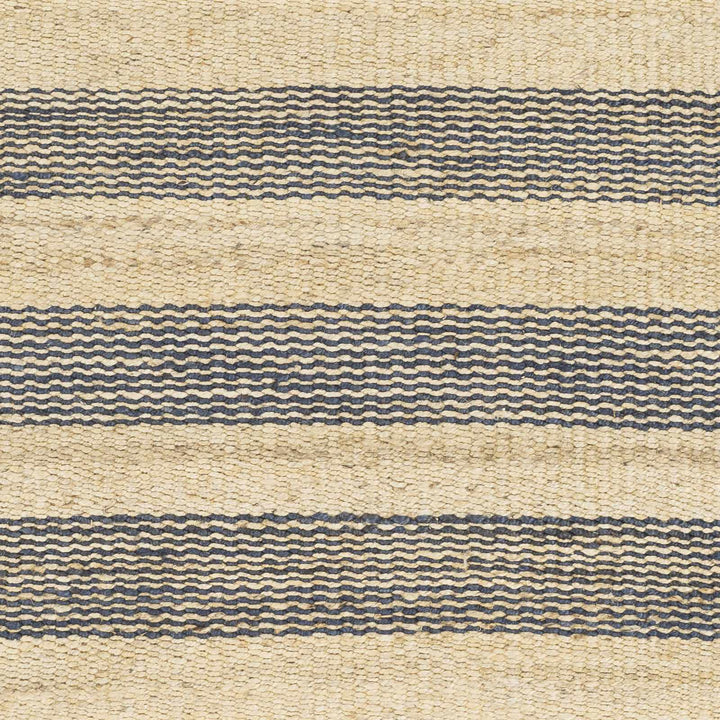 Stapleford Modern Stripes Tan And Black Jute Carpet - The Rug Decor
