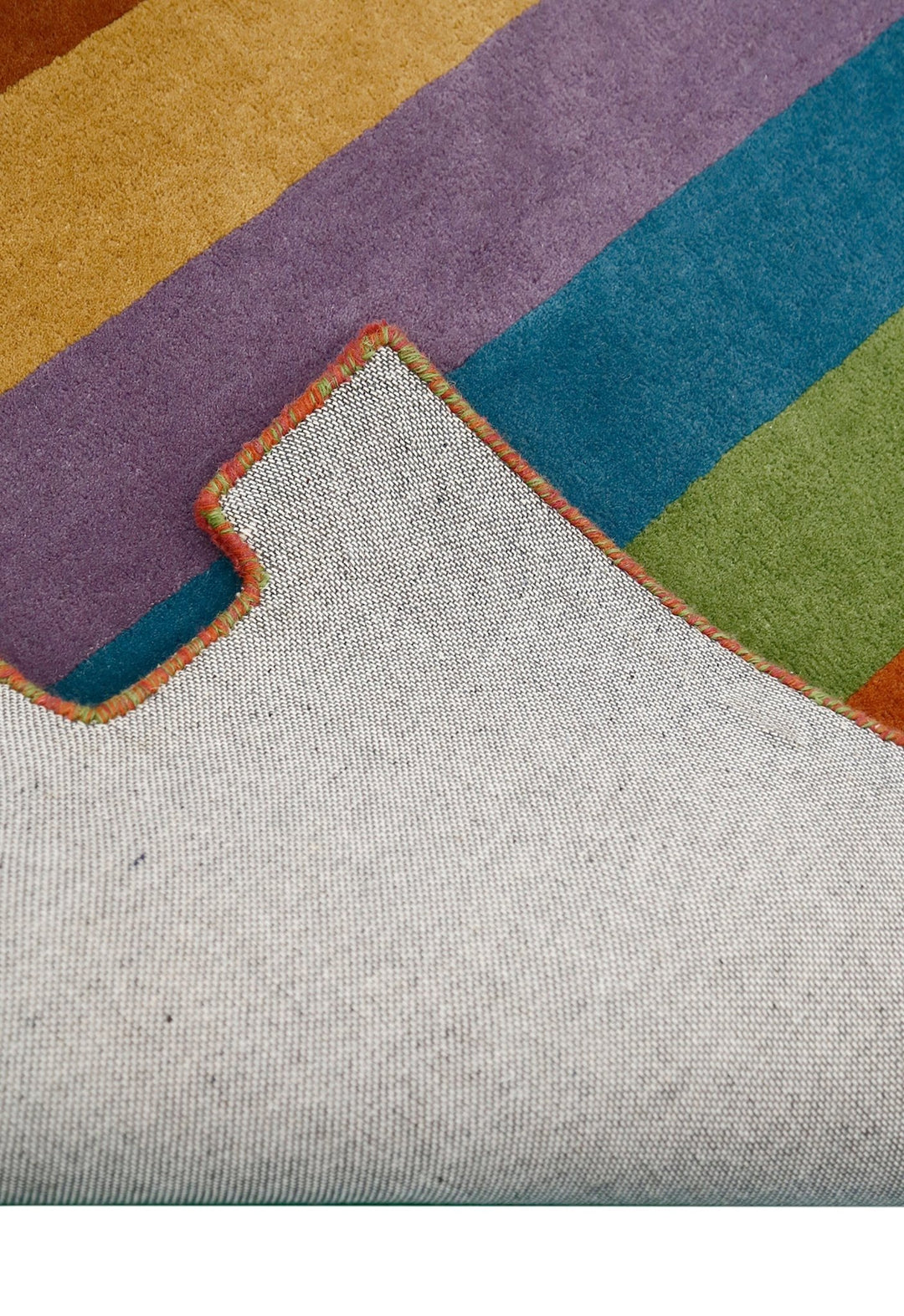 Stax Modern Stripes Design Multicolor Hand Tufted 5x8 Wool Rug - The Rug Decor