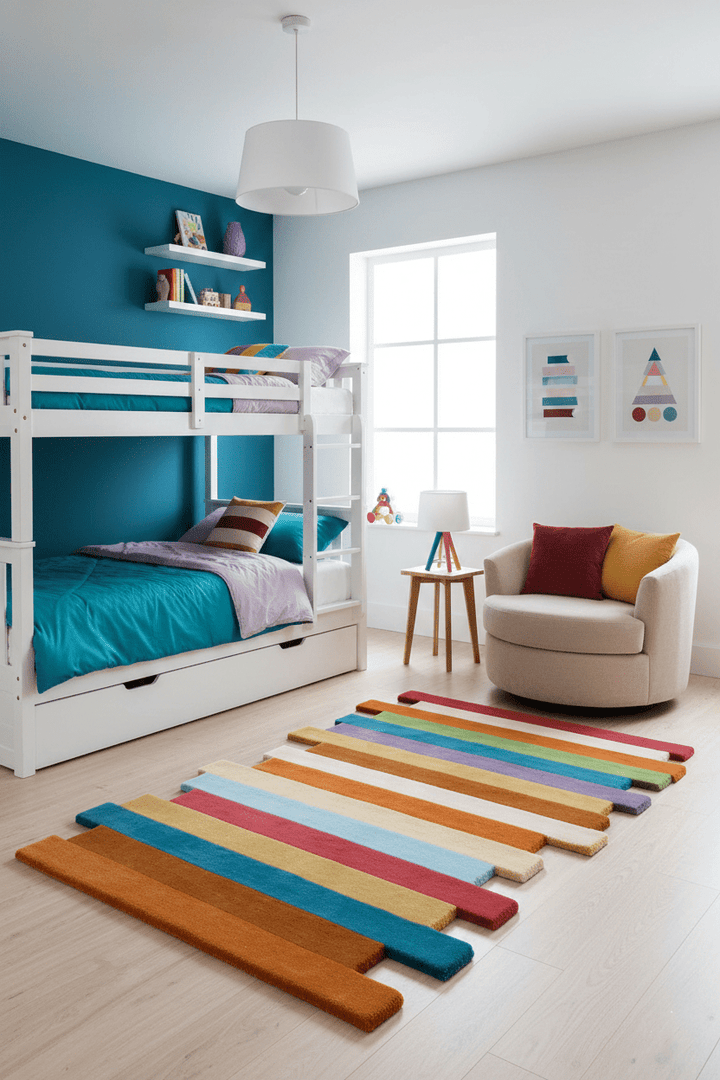 Stax Modern Stripes Design Multicolor Hand Tufted 5x8 Wool Rug - The Rug Decor