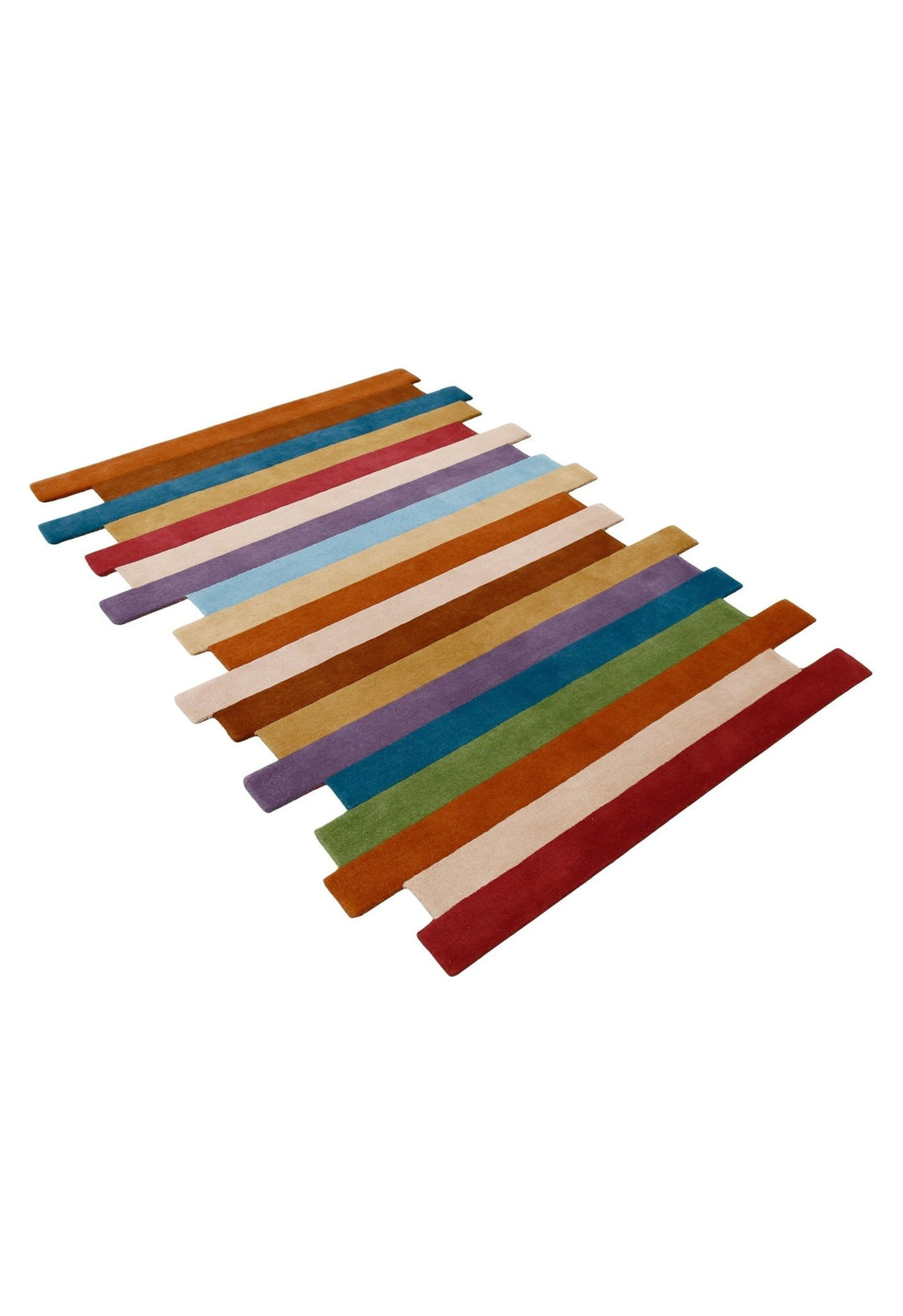 Stax Modern Stripes Design Multicolor Hand Tufted 5x8 Wool Rug - The Rug Decor