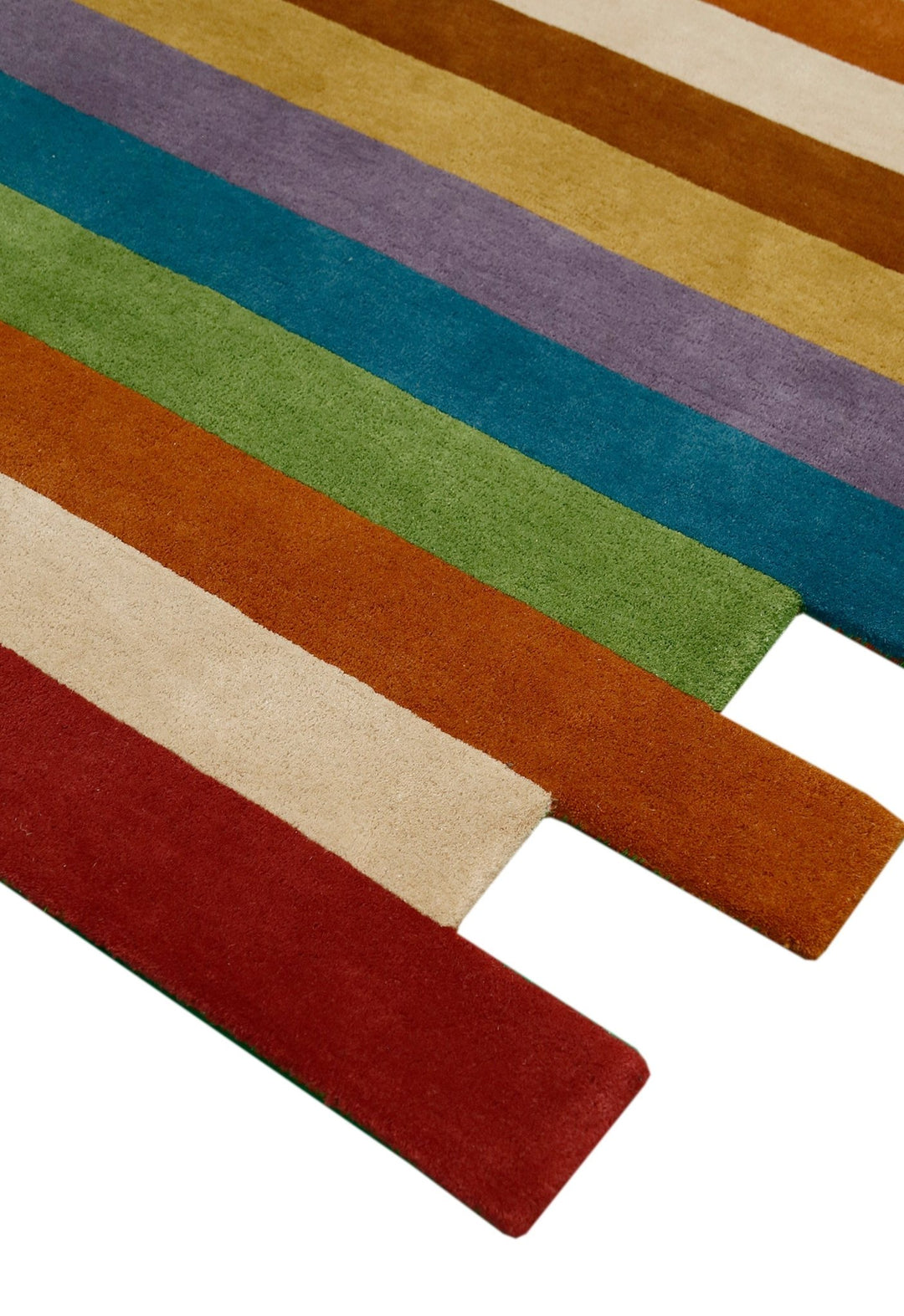 Stax Modern Stripes Design Multicolor Hand Tufted 5x8 Wool Rug - The Rug Decor