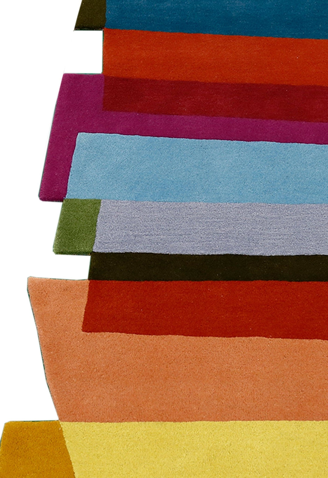 Stax Modern Stripes Pattern Colorful Hand Tufted 5x8 Wool Rug - The Rug Decor