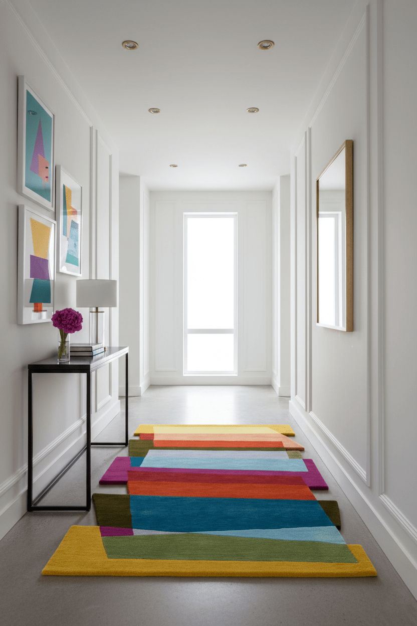 Stax Modern Stripes Pattern Colorful Hand Tufted 5x8 Wool Rug - The Rug Decor