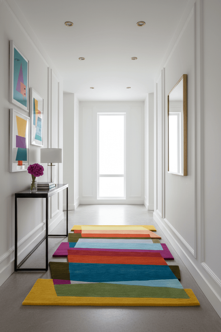 Stax Modern Stripes Pattern Colorful Hand Tufted 5x8 Wool Rug - The Rug Decor