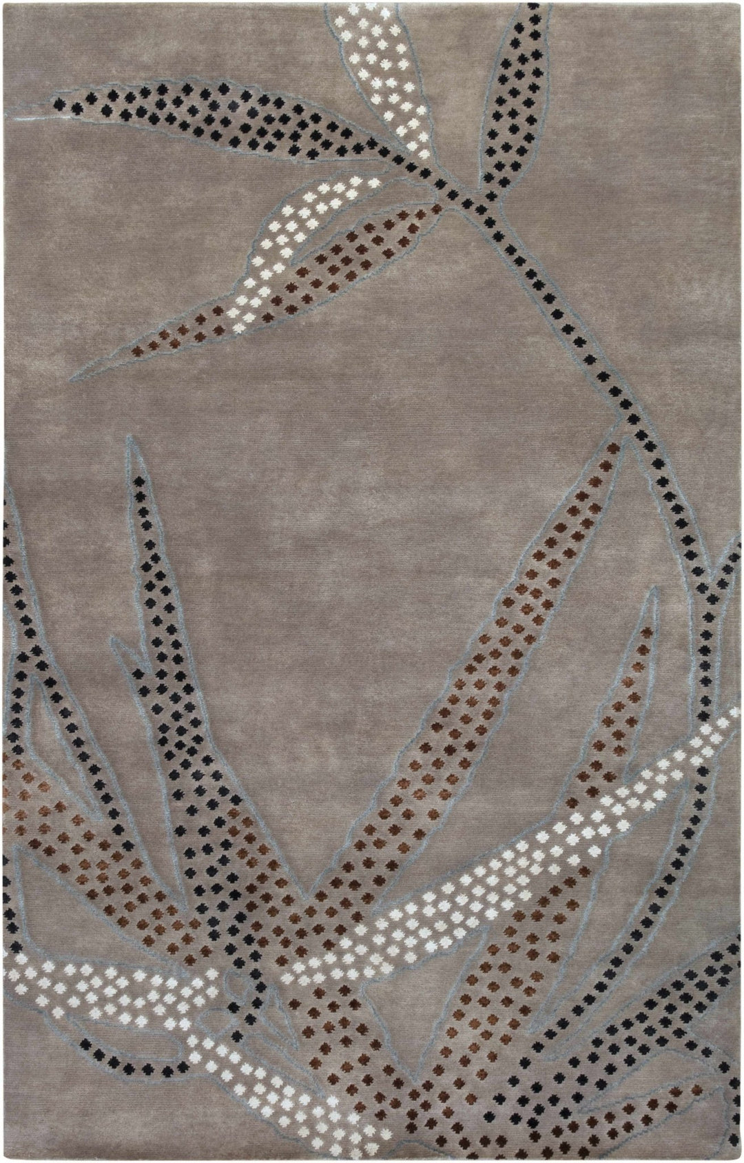 Steinhatchee Modern Style Taupe Hand Knotted Wool Area Rug - The Rug Decor