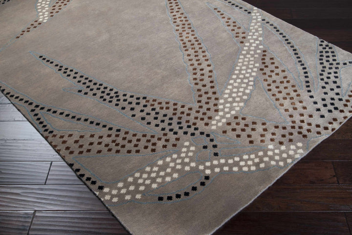 Steinhatchee Modern Style Taupe Hand Knotted Wool Area Rug - The Rug Decor