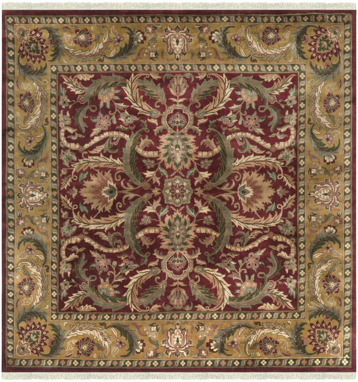 Steuben Traditional Beige And Maroon Hand Knotted Wool Area Rug - The Rug Decor