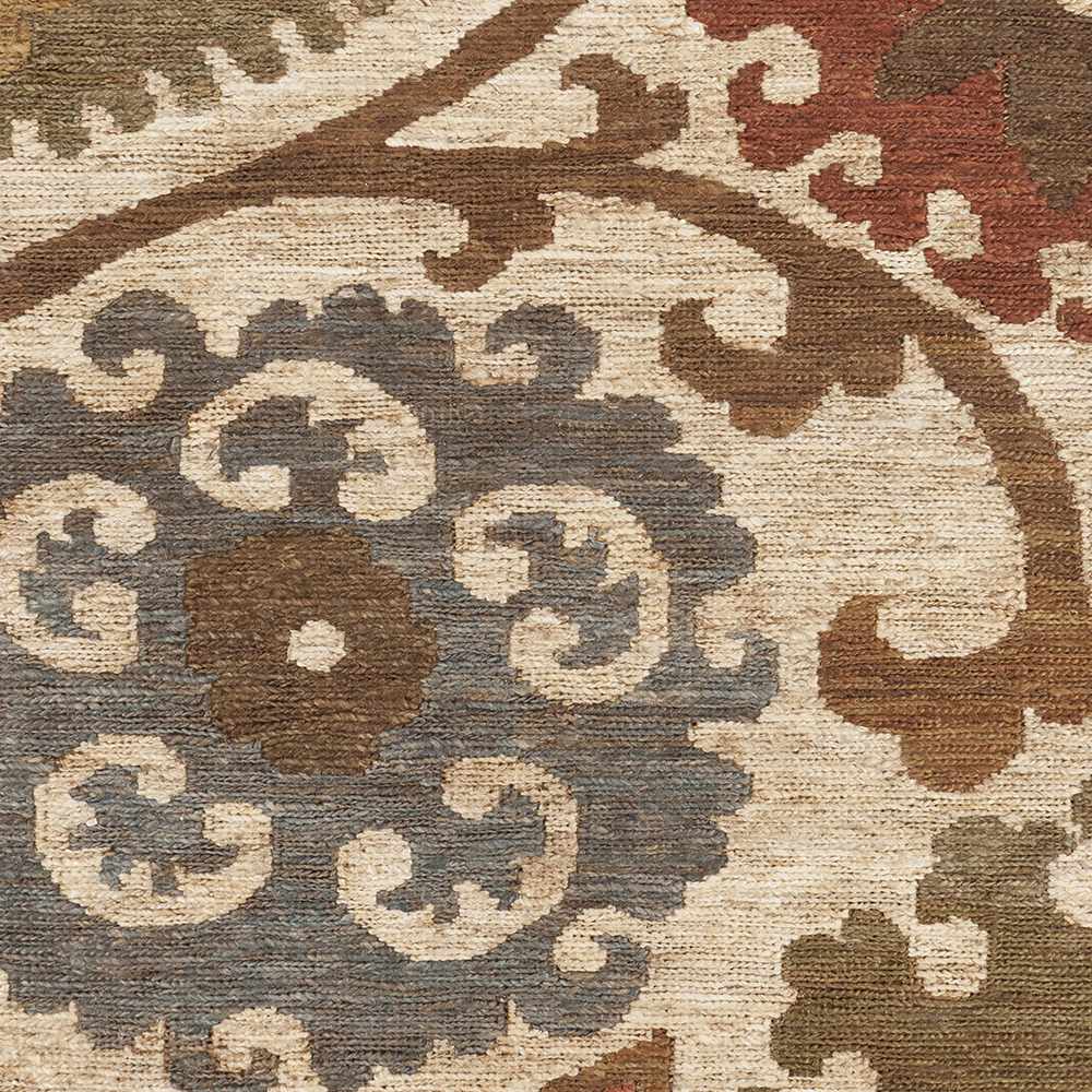 Stillmore Olive And Rust Jute Rug - The Rug Decor